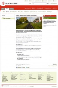 Sida om Marieholmsbanan frå Trafikverkets webbplats