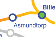 Linjen Billeberga-Asmundtorp karta