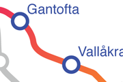 Linjen Vallåkra - Gantofta karta